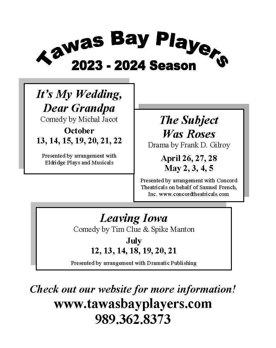 20232024 Season Tawas Bay Players Community Theater